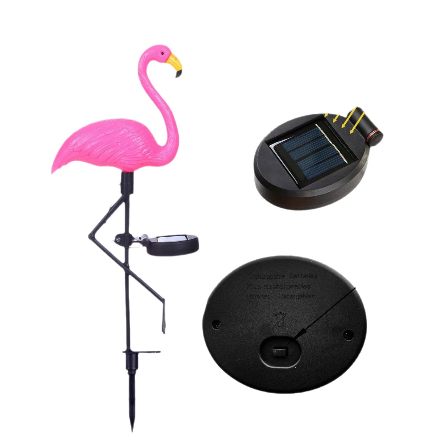 Vibrant Solar Powered Flamingo Lawn Ornaments