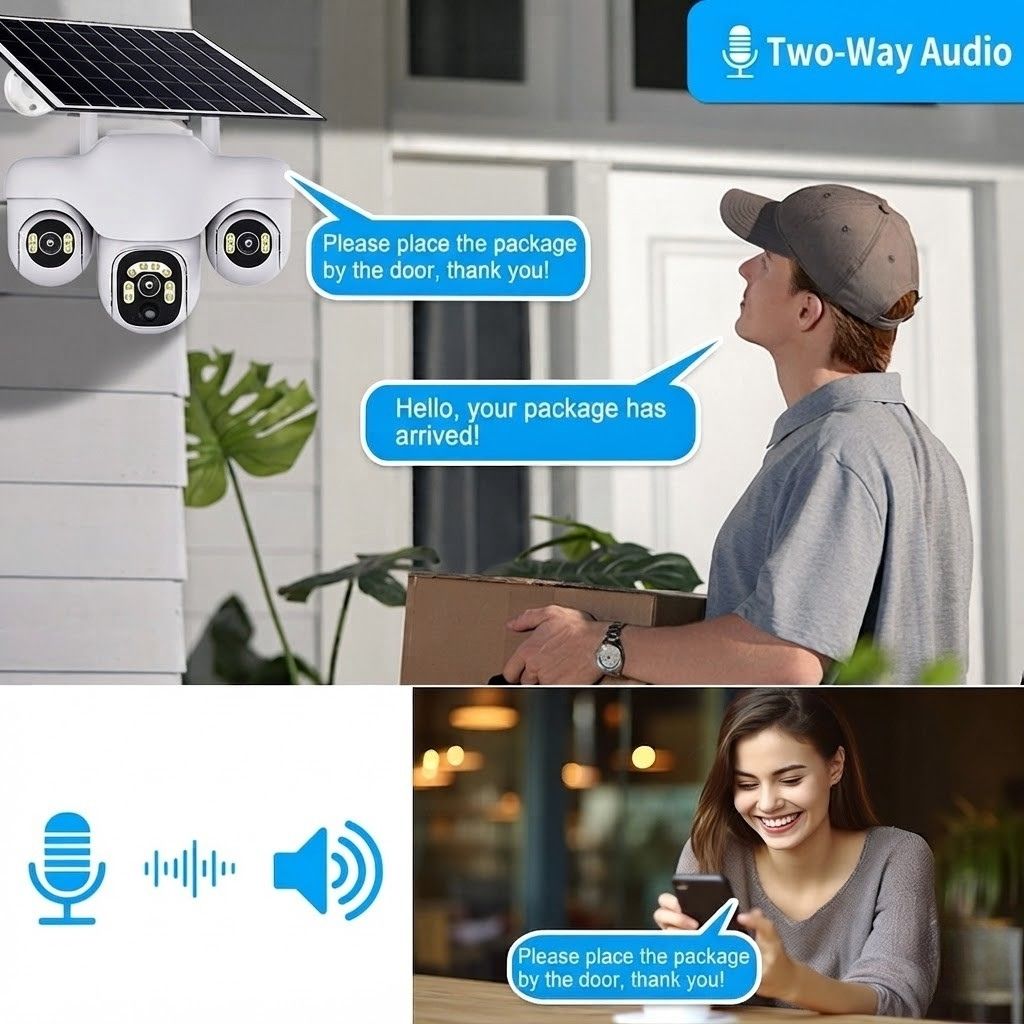 EireGuard Pro 3-Lens Solar 360 Smart Security Cam
