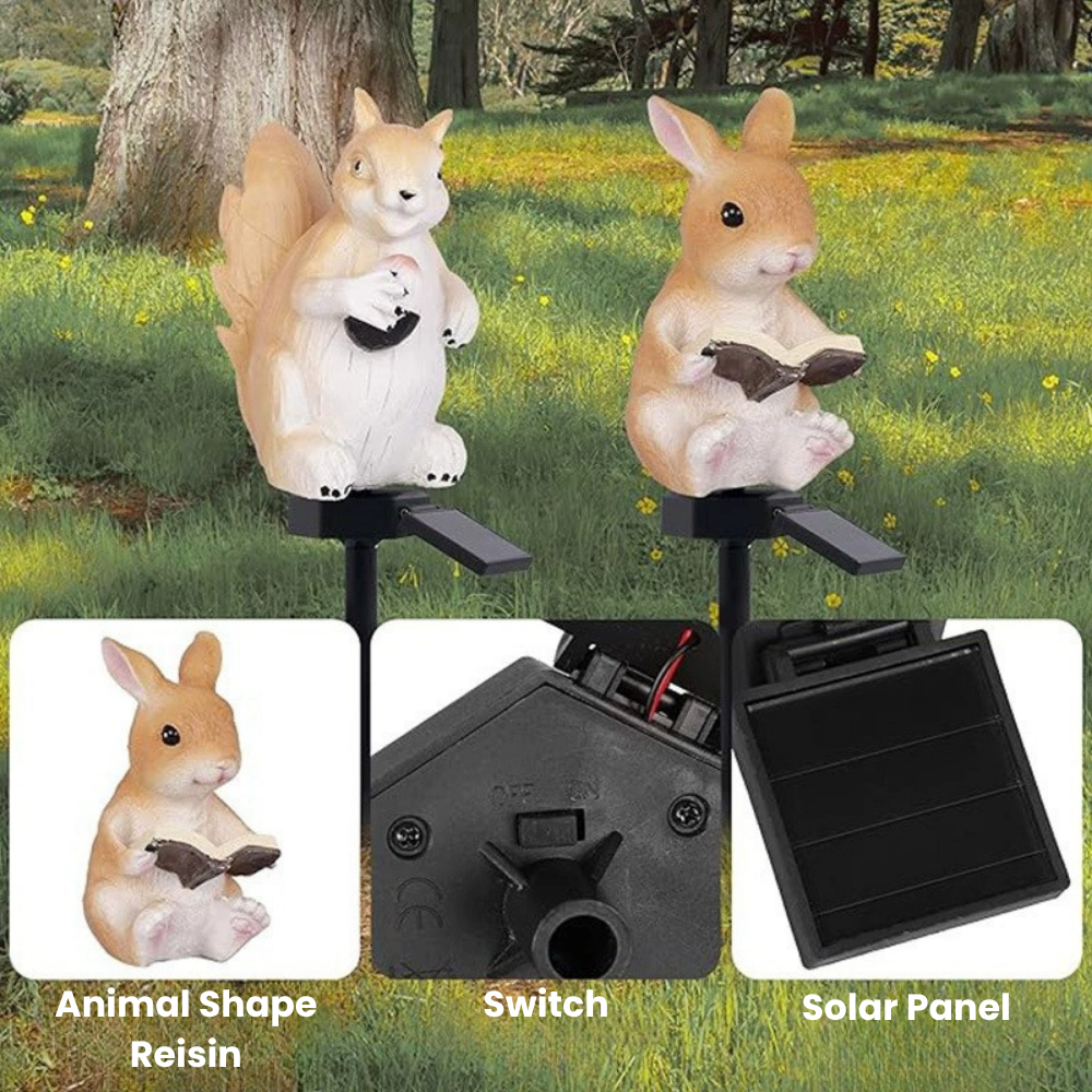 Woodland Critters Solar Garden Lights