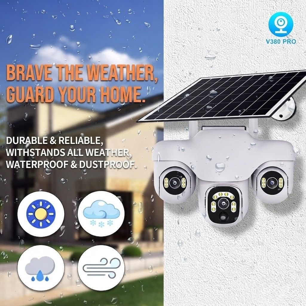 EireGuard Pro 3-Lens Solar 360 Smart Security Cam