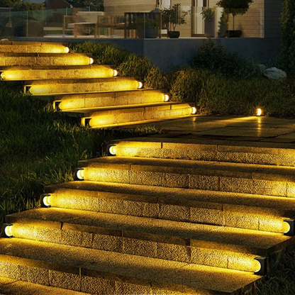 Minimalist Solar Powered Staircase Lights