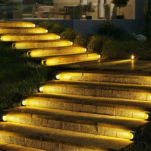 Minimalist Solar Powered Staircase Lights