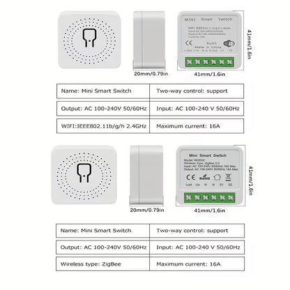 Wifi/Zigbee Tuya Smart Life Mini Switch 16A