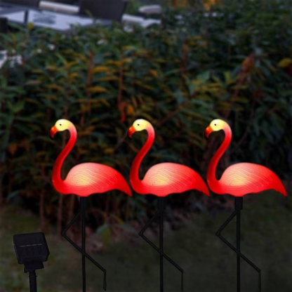Vibrant Solar Powered Flamingo Lawn Ornaments