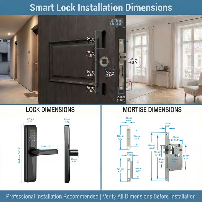 Smart Electronic Door Lock with Touchscreen Keypad