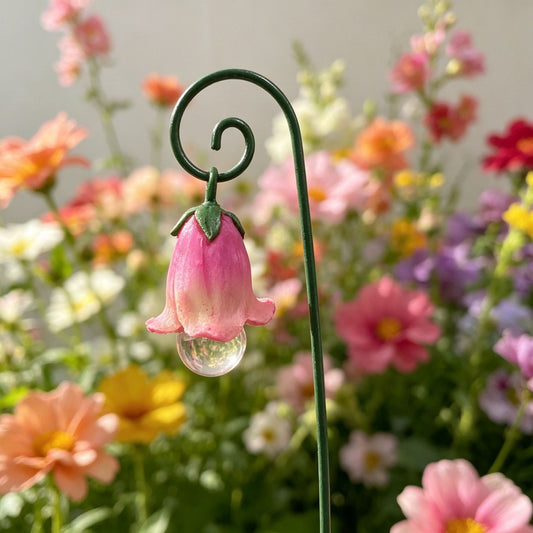 Whimsical Bellflower Fairy Garden Stakes