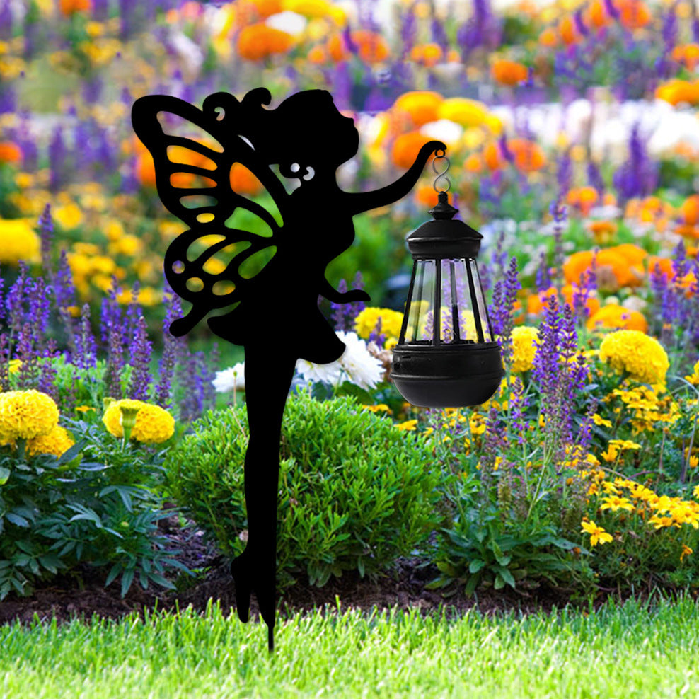 Playful Cat Silhouette Solar Lantern