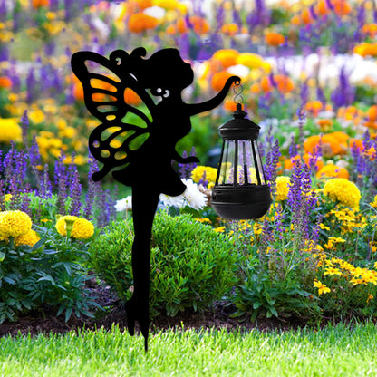 Playful Cat Silhouette Solar Lantern