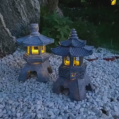 Japanese Pagoda Zen Garden Solar Lantern