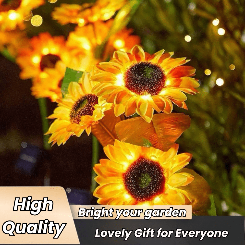 Realistic Solar Sunflower Lights - EireGuard